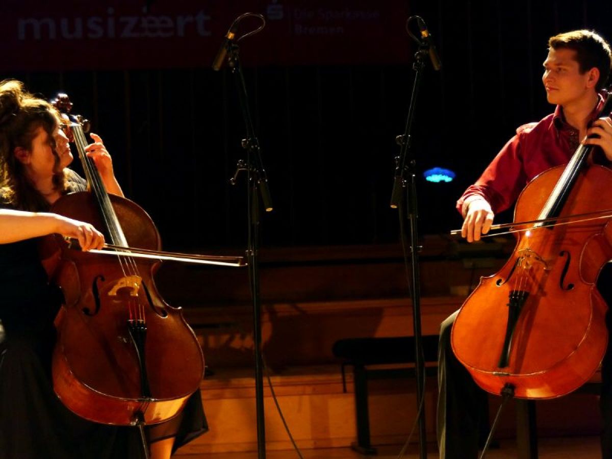 Sophie und Leonard Rees beim Abschlusskonzert am 12.03.2014 im Sendesaal in Bremen